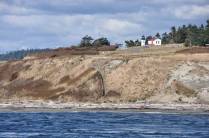 Pequena praia no Puget Sound, a caminho de Port Townsend, no estado de Washington, oeste dos Estados Unidos